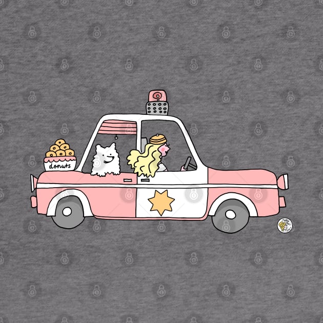 Pink police car by Mellowdays